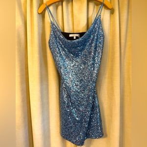 Blue sequin dress NWT